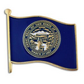 Nebraska State Flag Pin
